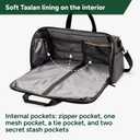 Halfday Convertible 2-in-1 Premium Garment Duffel Weekender Bag 45L: Wrinkle-Free Travel (Hanging Suit Compartment, Shoe Pockets, Trolley Sleeve), Balistic Nylon Carry-on, Ash