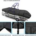 EliteShield Boat Cover for Ski & Wakeboard Tower, 600D Trailerable 22-24 ft
