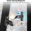 Magnetic Golf Holder Clip  Aluminum Alloy Ring Stand Clip for Golf Carts | Holds 30-70 Ring Gauges | Ideal Gifts for Golfers (Gloss Black)