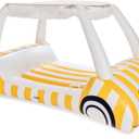 FUNBOY Giant Inflatable Luxury Golf Cart Pool Float, Two Cup Holders, Removable Fringe Shade, Float for Summer Pool Party and Entertainment, 90"