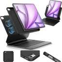 ESR iPad Air 13 Inch Case Keyboard (M3/M2, 2025/2024), Easy-Set Magnetic Stand, Portrait/Landscape Mode, Removable Case with Multi-Touch Trackpad, Rebound 360 Series, Black