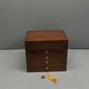 Black Walnut Wooden Jewelry Box, 5 Layer Wood Jewelry Organizer with 2 Side Doors Mirror Lockable Classical Style for Watch Necklace Ring Earring Storage Gifts