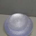 Rubtlamp 60Pcs Plastic Plates, Clear Disposable Plates, Hammered Heavy Duty Plastic Platos, Fancy Disposable Platos Include 30 Clear Dinner Plate, 30 Salad Plate For Bridal