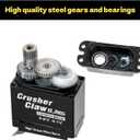 RampCrab Steering Servo 11.5KG for TRX4M (Steel Gear, Water Proof),with Servo Mount Bracket and Servo Horn for TRX4M RC Crawler Car, 1/18 Upgrades Parts for TRX4M Bronco, Defender, K10 (Red Horn) (purple)