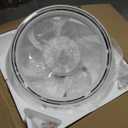 Flush Mount Ceiling Fan, Ceiling Fans with Lights and Remote, 6 Winds Speeds, 20" Low Profile Caged Ceiling Fan, Dimmable Bladeless Fan Light for 
Bladeless Ceiling Fans with Lights: 19 inch Low Profile Ceiling Fans with Lights and Remote Modern Ceiling Fan with Light Flush Mount Ceiling Fan for Bedroom Living Room, Silver 