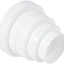 Universal Duct Reducer reaser. Conect Any Two 3 h h to 6 h h Flex or Straight ducts. HVAC. Heating. Cooling. Kitchen and Bathroom Applications. 3 in-6 in