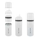 MILK & WATER All in One Baby Bottle & Baby Formula Dispenser On the Go, 9oz - Keeps Water Warm & Formula Fresh - Baby Formula Mixing Bottle with Anti Colic Nipple - Leak-Proof - 3+ Months (White)