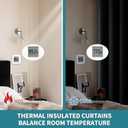 BGment Kitchen Curtain 45 Inch Length, Short Blackout Curtain for Small Window, Grommet Privacy Thermal Insulated Tier Room Darkening Drape for Bedroom, 1 Panel, 42 x 45 Inch, Dark Grey