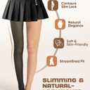 Women Thermal Fleece Lined Tights One Seam Line Crotch Warm Fake Translucent Leggings High Waist Pantyhose for Winter