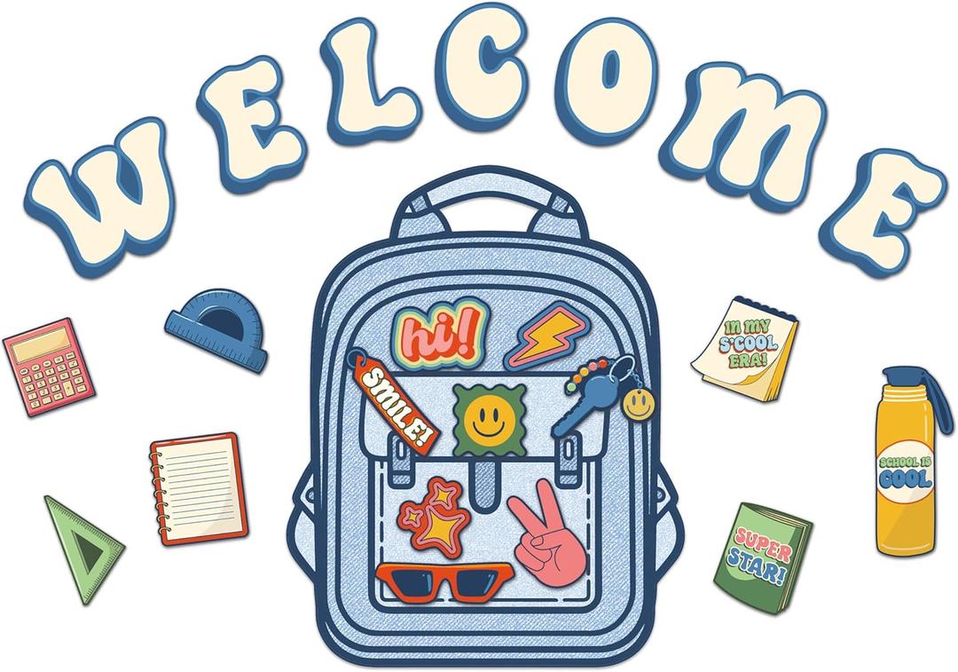 Eureka S'Cool Era Welcome Bulletin Board Set, 24 Pieces