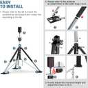 New Upgraded RV Camper 5th Wheel Tripod Stabilizer Jack [Extended Allow Drill Adjust], Adjustable 22.8"-56.7" Fifth Wheel Tripod Stabilizer King Pin, Heavy Duty 5000 lbs Load Kingpin Stabilizer
