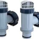 Intex Above Ground Plunger Valves with Gaskets & Nuts Replacement Part (2 Pack)