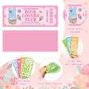 Laffact Easter Bunny Reading Bookmarks - 240Pcs Cute Bunny Ticket Style Book Club Gifts, Colorful Page Marker School Rewards, Readers Accessories Reading Tracker for Book Lover Bookish Romance Reader