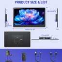 15.6 inch Portable Touchscreen Monitor with HDMI VGA DVI Ports, Screen Extender FHD 19201080 IPS Small Touch Screen Display Compatible with Laptops PC PS5/4, Industrial (with Remote)