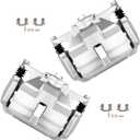 Cciyu Front Left & Right Brake Calipers Assembly w/Bracket 19B7148 19B7149 2014 2015 2016 2017 2018 2019 2020 For Nissan For Rogue,2017 2018 2019 2020 2021 2022 For Nissan For Rogue Sport