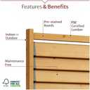 Enclo Convertible Freestanding/Surface Mounted Privacy Screen, Cedar Wood