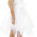 K KomForme Girl's Dress Shoes Mary Jane Glitter 1.5 in Low Heel Wedding Party Princess Shoes for Toddler/Little/Big Kids (Silver)