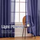 3 x Blue Sheer Curtains 84 Inch Length for Boys Bedroom Soft Touch Light Filtering Drapes(Skipper Blue, 42 W x 84 L, 2 Panels)