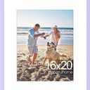 decorUhome 16x20 Picture Frame, Display Pictures 11x14 with Mat or 16x20 without Mat, Wall Hanging Poster Frame, Purple, 1 Pack