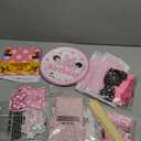 50pcs Pink Mouse Birthday Decorations 3-year-old Girl Birthday Party Supplies Balloons Cake Topper Cupcake Topper