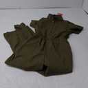 PATPAT Jumpsuits for Girls, Trousers Girls Wide Leg Trousers, Clothing for Children Teenagers, Good Fabric, Schools/Parks/Outdoor, Dress School Girls Gift First Day at School, Size 11/12Y, Army Green