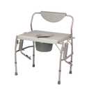 Homecraft Deluxe Bariatric Drop Arm Commode, 1000 lb Weight Capacity, Extra Wide Seat with Adjustable Height, Bedside or Over Toilet Use, Drop Arms for Easy Transfers, Includes Splash Guard & Bucket