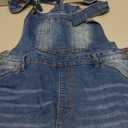 Pink Queen Women's Denim Shortalls Casual Adjustable Straps High Waist Bib Jeans Overalls Shorts Romper with Pockets (Large)