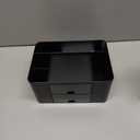 Marbrasse Pen Organizer with 2 Drawer, Multi-Functional Pencil Holder for Desk, Desk Organizers and Accessories with 5 Compartments + Drawer for Office Art Supplies (Black)