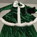 Gueuusu Kid Little Girls Christmas Outfit Santa Claus Velvet Lapel Long Sleeve Dress Princess Party Layered Dresses with Belt,3-4Y