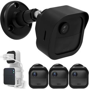 3Pack Blink Outdoor Camera Mount - Protective Housing and 360 Degree Adjustable Mount with Blink Sync Module Outlet Mount for Blink Outdoor 4th Gen Surveillance Camera (3Pack Mount)