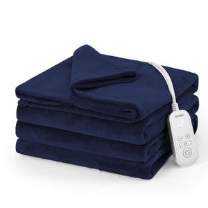 Sunbeam Microplush Heated Blanket, Blue, Size Twin