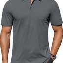 COOFANDY Men's Polo Shirts Short Sleeve Moisture Wicking Golf Shirt Fashion Casual Collared T-Shirt Size S