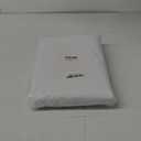 Diraysid 100% Blackout White Curtains Linen Curtains for Bedroom Grommet Thermal Insulated Room Darkening Drapes (2 Panels, W52 x L84 Inch)