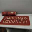 Artoid Mode Xmas Trees Snowflake Let It Snow Merry Christmas Kitchen Mats Set of 2, Winter Decor Low-Profile Kitchen Rugs - 17x29 and 17x47 Inch (Red)