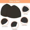 Waterproof Swimsuit Bra Inserts Pads 3 Pairs Removable Bathing Suit Insert Bikini Push up Inserts A/B or C/D,D/E Cup (Black)