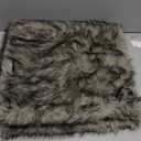 FUTEI Pack of 2 Faux Raccoon Fur Plush Throw Pillow Covers 18x18 Inch Soft Fluffy Farmhouse Decorative Cushion Case Modern Luxury Accent for Couch Bed Living Room, Apricot