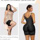 YIANNA Fajas Colombianas Moldeadoras Postpartum Shapewear for Women Tummy Control Butt Lifter Body Shaper with Zipper Crotch (Black, XL)