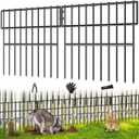 39.5ft(L) X 13in(H) Animal Barrier Fence, 28 Panels No Dig Fence for Dogs, 1.52IN Gap Anti Digging Dog Barrier, Rustproof Metal Garden Edging Border Defense for Outdoor, Yard, Lawn