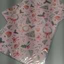 2 x GIOLAINY Pink Christmas Wrapping Paper for Girls Women Kids - Holiday Gift Wrap with Ornaments, Xmas Trees, Berries & Wreaths Designs - 4 Sheets (28 x 40 inches), Easy to Store