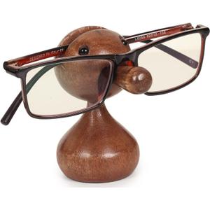 ETROVES- Handmade Wooden Spectacle Holder Eyeglass Holder Display Stand for Home Office Desk Decor Accessories Bedside/Side Table 3.3 Inches