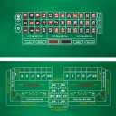 Brybelly Casino Night 2-in-1 Craps and Roulette Table Felt Only- Green Felt Double Sided Casino Tabletop Gaming Mat- 72" x 36" - Perfect for Casino Game Night