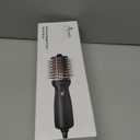 Aima Beauty 4 in 1 Worldwide Travel Hot Air Brush Dual Voltage Blowout Brush Oval Shape 110-120V/220-240V Straightener Blow Dryer Brush Negative Ionic Lock Moisture Gift 360 Swivel Cord Black