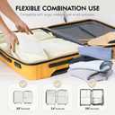 WVM Packing Cubes for Travel, 8-Piece Luggage Organizer Set with Shoe Bag, Toiletry Bag & Laundry Bag, Beige