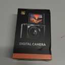 Digital Camera 4K for Photography and Video, 56MP Autofocus Vlogging Camera for YouTube, 3" 180 Flip Screen & 16X Digital Zoom, Compact Travel Cameras with 32GB SD Card for Beginners & Adults