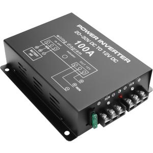 XMSJSIY DC 24V to 12V Step-Down Voltage Converter - 100A, 1200W DC Buck Module Adapter - Car Truck Vehicle Power Supply - 1 Pcs