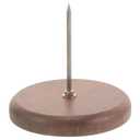 VILLCASE Receipt Holder Spike, Paper Spike Bill Fork Straight Rod with Wood Base, Desk Ticket Spike Paper Memo Holder Receipts Check Spindle Spike Stick for Restaurant Office, 9.00X9.00X9.00CM, Brown