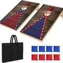 Electronic Cornhole Board Set (4x2ft, 3x2ft, 2x1ft) - Automatic Scoring Corn Hole Game for Adults & Kids - Infrared Sensing Wood Set with 8 Bags & Carry Case for Backyard, Party & Tailgates