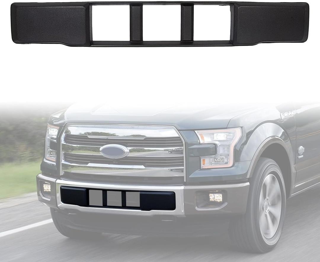 Front Bumper Lower Grille Trim for Ford F-150 2015-2017 Compatible with FL3Z-17E810-CA, Black ABS Guard Cover Replacement Plus OEM Style Protection