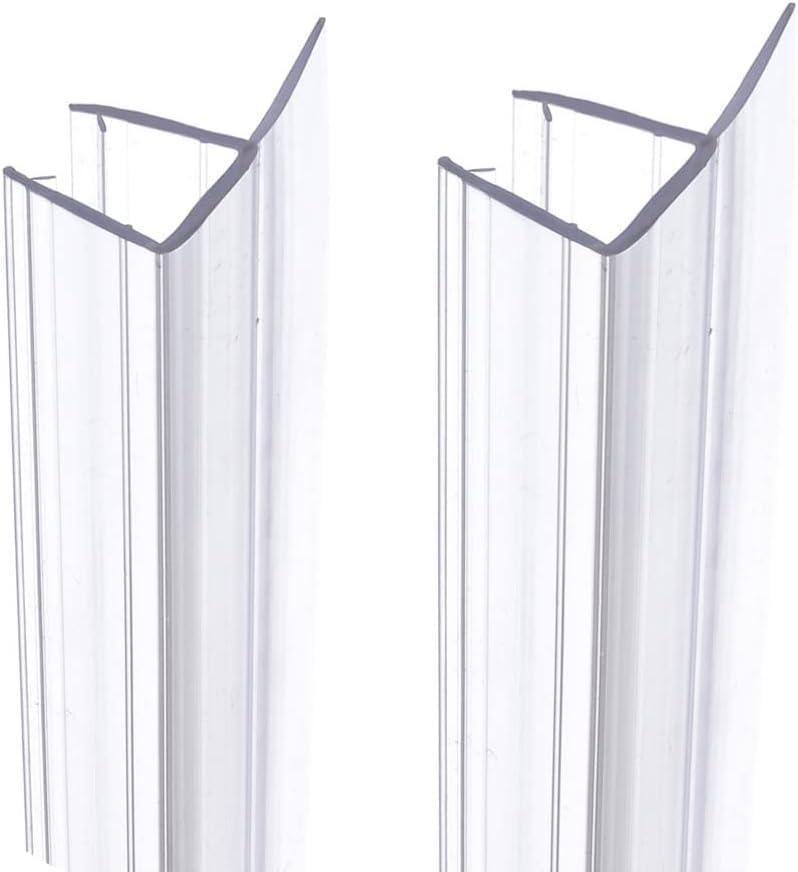 78" Sliding Shower Door Side Seal Strip Frameless Shower Door Side Sweep for 3/8" Framelss for Sliding Glass Door or Swing Door, with 3/5" Flip (2X39)