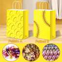2 x 16 Pcs Softball Party Treat Bags,Softball Gift Bags,Softball Goodie Favor Treat Bags,Softball Treat Candy Bags with Handle,Softball Present Bags for Sport Softball Birthday Party Decorations Supplies